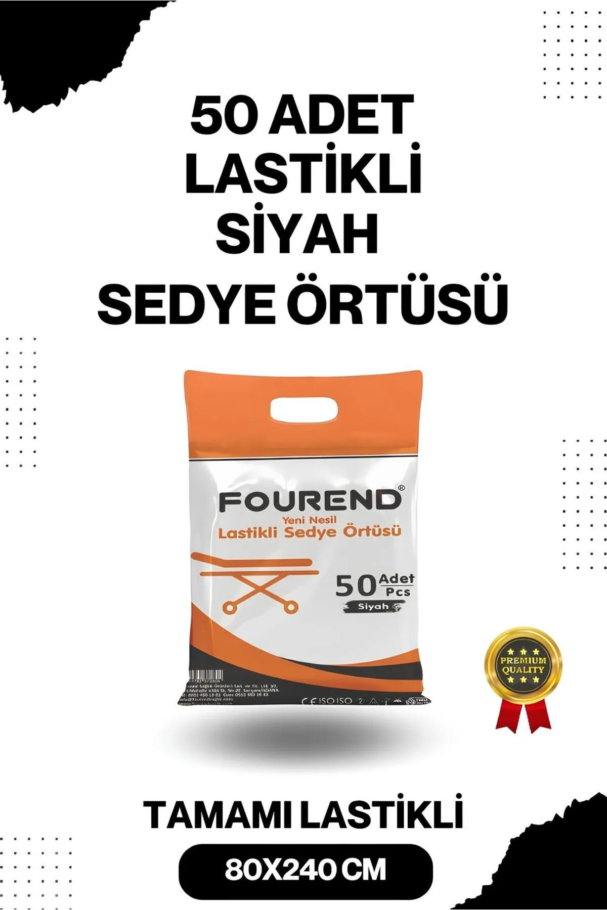 SİYAH SEDYE ÖRTÜSÜ 50 ADET