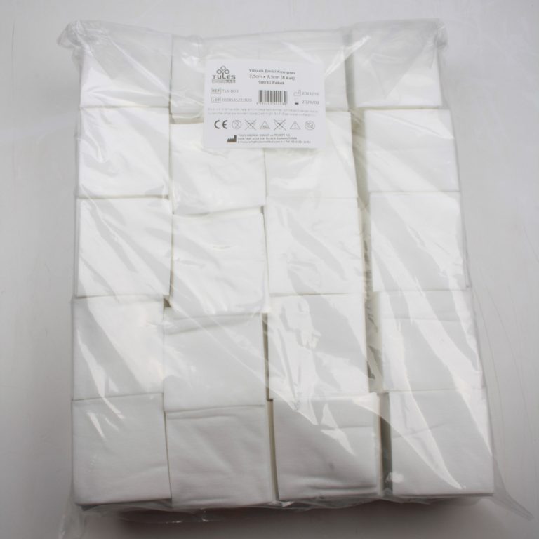 Nonwoven Spanç (Kumaş Dokulu) 7.5CM*7.5CM 8 Katlı 500 Adet